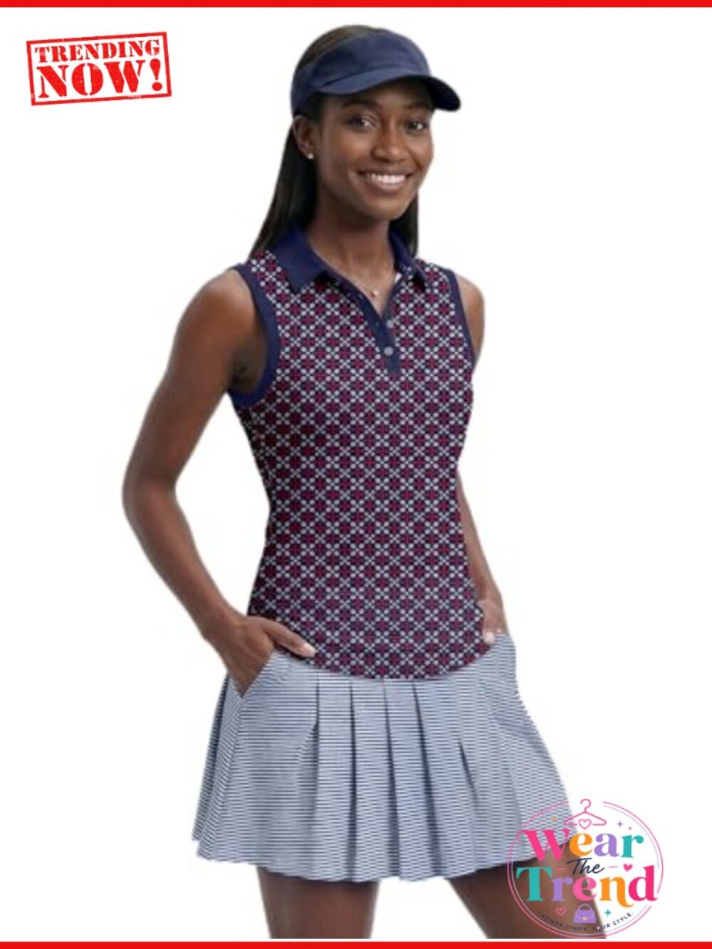 Sleeveless Golf Polo Shirt Performance Stretch Moisture Wicking